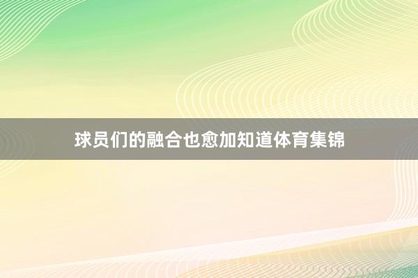 球员们的融合也愈加知道体育集锦