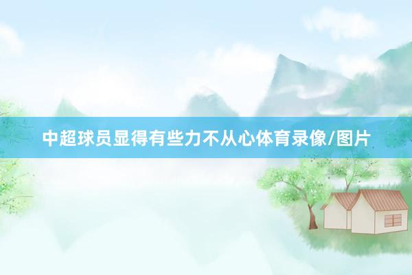 中超球员显得有些力不从心体育录像/图片