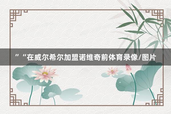 ”　　“在威尔希尔加盟诺维奇前体育录像/图片