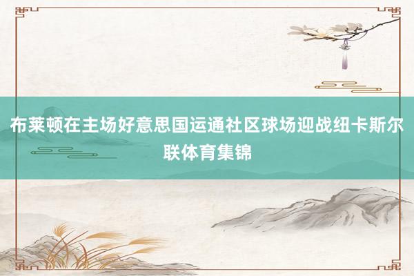 布莱顿在主场好意思国运通社区球场迎战纽卡斯尔联体育集锦