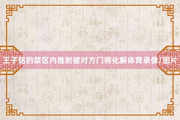 王子铭的禁区内推射被对方门将化解体育录像/图片