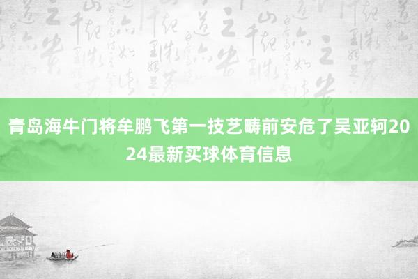 青岛海牛门将牟鹏飞第一技艺畴前安危了吴亚轲2024最新买球体育信息