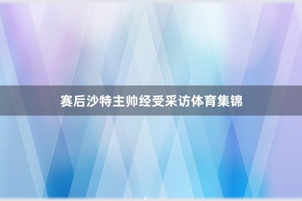 赛后沙特主帅经受采访体育集锦