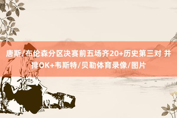 唐斯/布伦森分区决赛前五场齐20+历史第三对 并排OK+韦斯特/贝勒体育录像/图片
