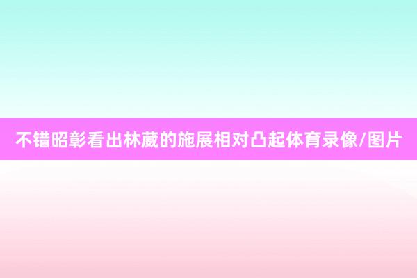 不错昭彰看出林葳的施展相对凸起体育录像/图片