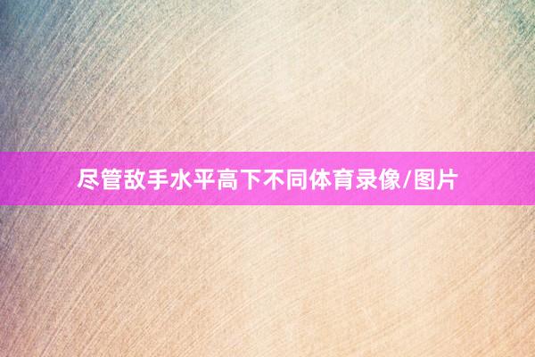 尽管敌手水平高下不同体育录像/图片