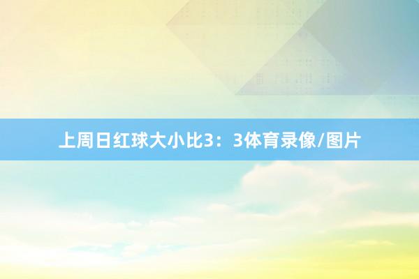 上周日红球大小比3：3体育录像/图片