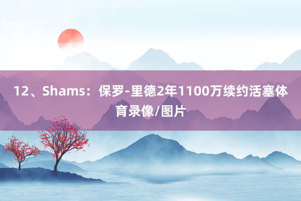 12、Shams：保罗-里德2年1100万续约活塞体育录像/图片