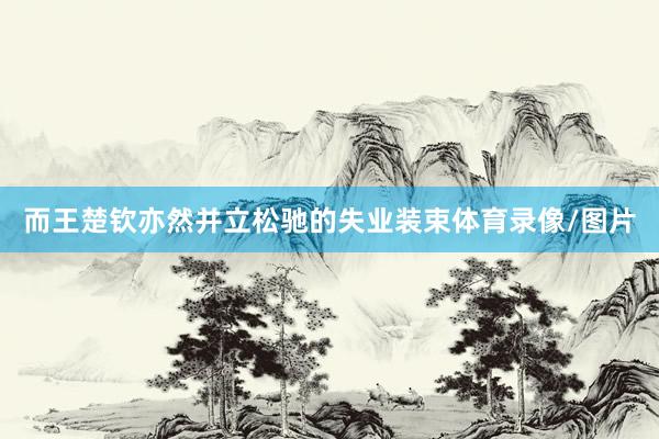而王楚钦亦然并立松驰的失业装束体育录像/图片