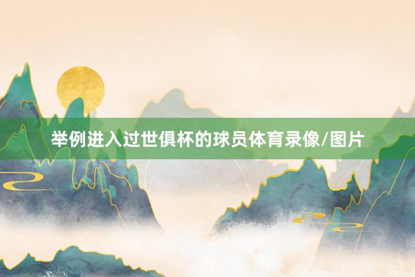 举例进入过世俱杯的球员体育录像/图片