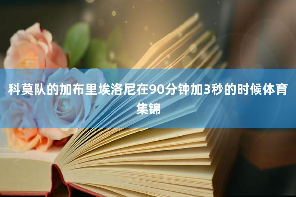 科莫队的加布里埃洛尼在90分钟加3秒的时候体育集锦