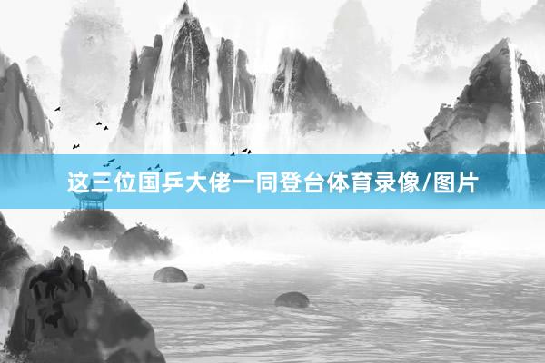 这三位国乒大佬一同登台体育录像/图片