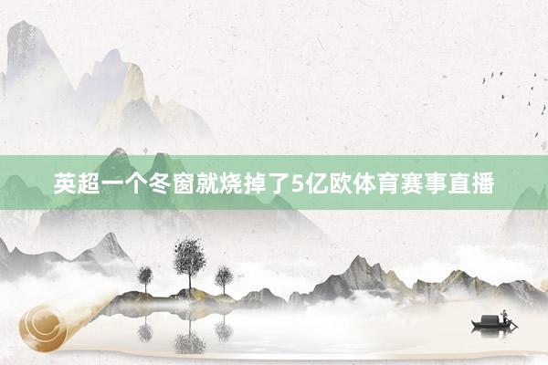 英超一个冬窗就烧掉了5亿欧体育赛事直播